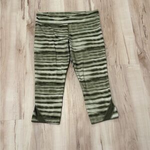 Hurley Green Striped Leggings
